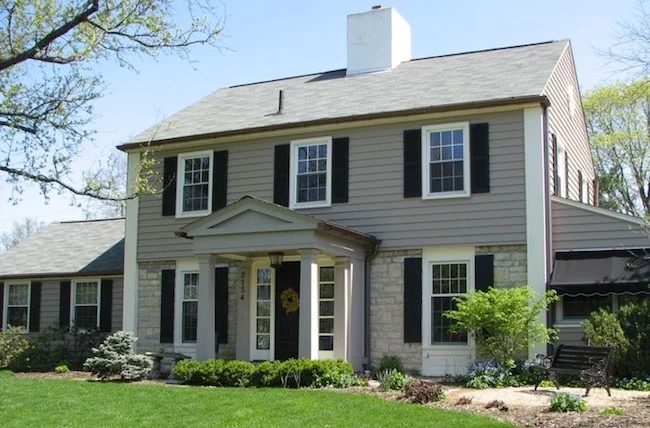 Modern Colonial Curb Appeal | Gray Colonial Inspiration