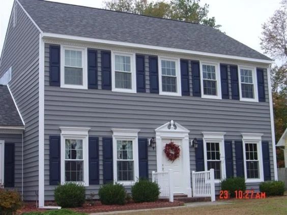 Modern Colonial Curb Appeal | Gray Colonial Inspiration