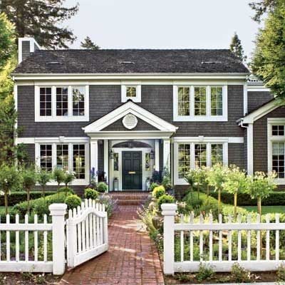 Modern Colonial Curb Appeal | Gray Colonial Inspiration