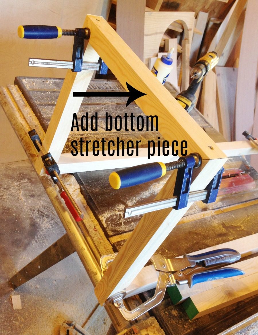 Woodshop Diaries Woven Bench Glue On Stretcher