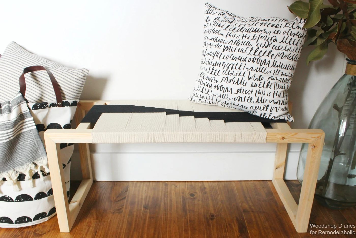 Woodshop Diaries Woven Bench Horizontal 1