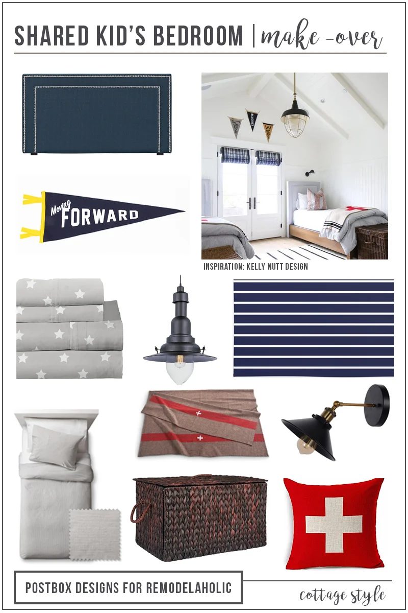 How to Create a Gender Neutral (and modest-cost Friendly) Shared Kid's Bedroom by Postbox Designs