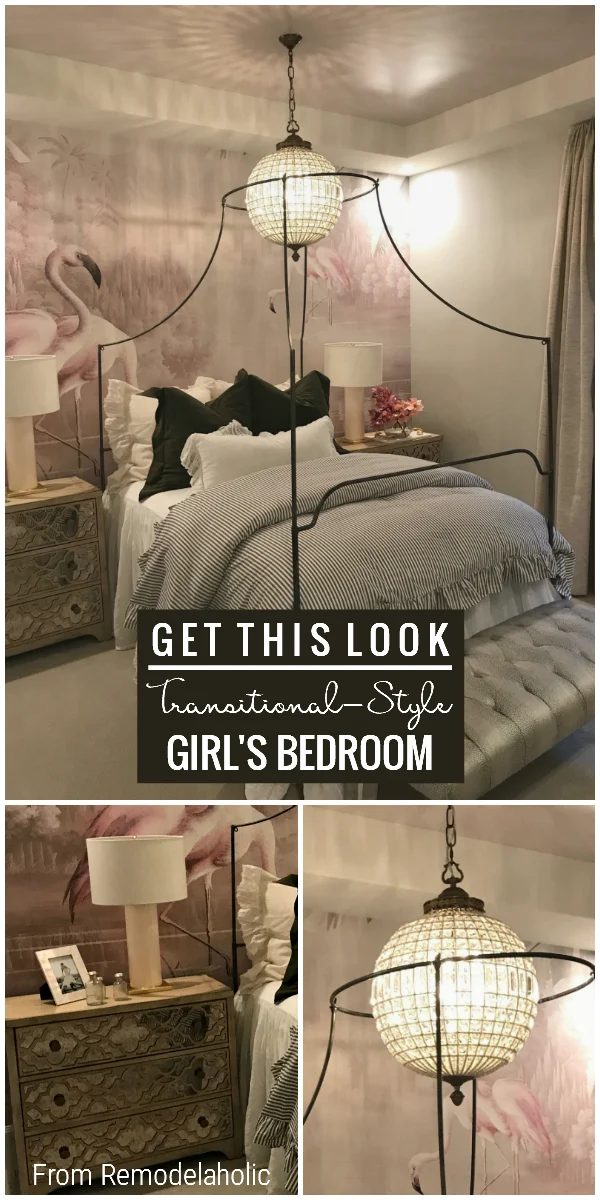 Teen Girls Bedroom In Pink And Metallics With Flamingo Wall Mural Jerry Stubbs And Tique And Co Utah Valley Parade Of Homes Featured On Bekob