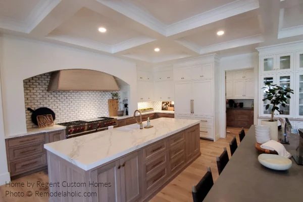Two Tone Wood And White Cabinets Modern Farmhouse Kitchen options UV21 H01 Bekob