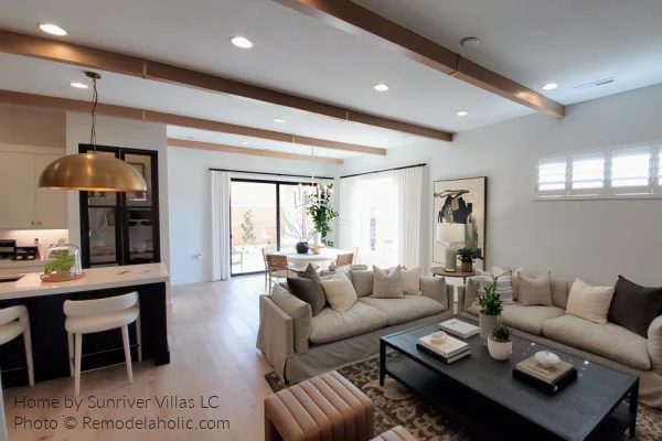 Wood Beam Ceiling Modern Farmhouse Kitchen options Living Room SG22 H24 Bekob