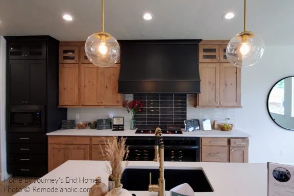 Black Modern Farmhouse Kitchen options With Wood Cabinets UV21 H05 Bekob
