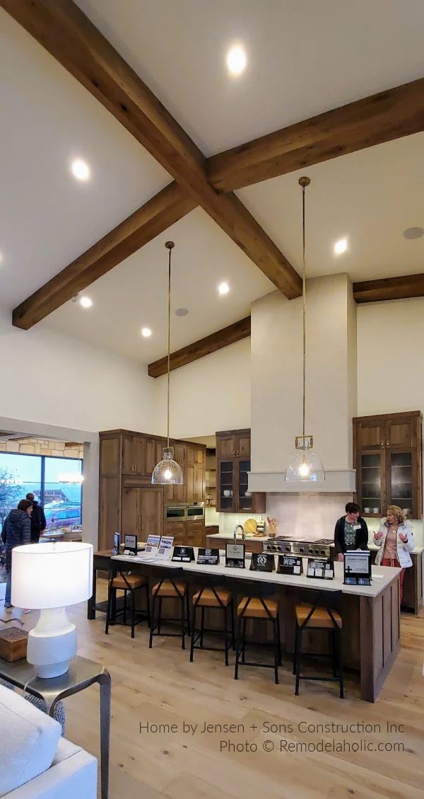 Wood Beams Vaulted Ceiling Modern Farmhouse Kitchen options SG22 H18 Bekob