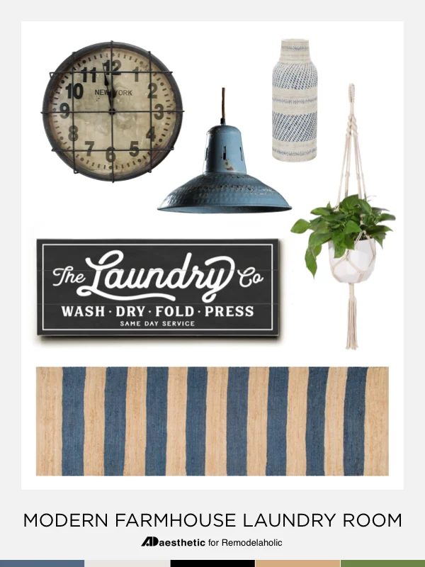 Modern Farmhouse Laundry Room Decorating options and Inspiration #Bekob