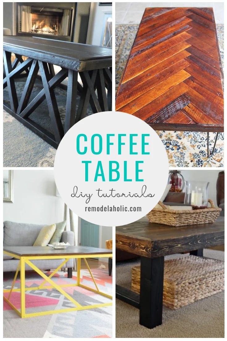 Handmade Coffee Table Tutorials | Build your own modern farmhouse coffee table with these Handmade tutorials #Bekob #reclaimedwood #modernfarmhouse
