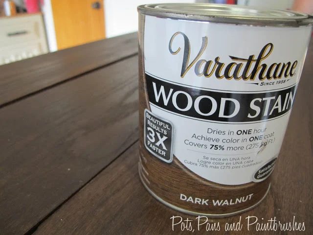 staining a wooden floating mantel shelf