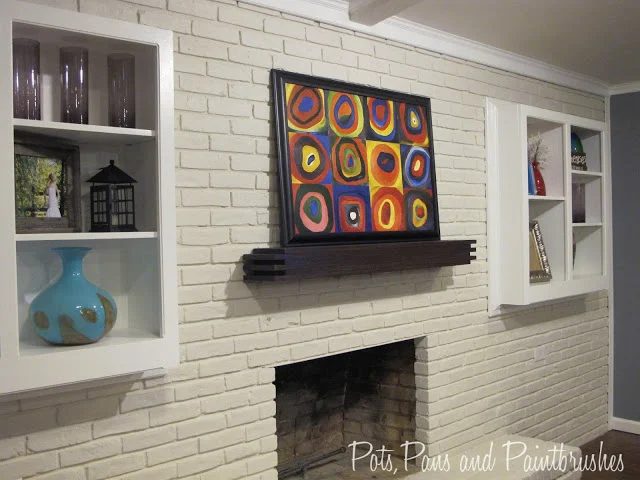 installing a floating mantel shelf