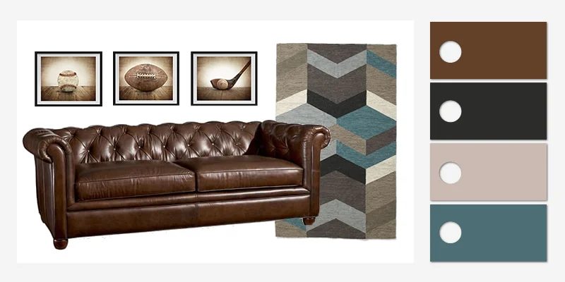 A Modern Man Cave Mood Board