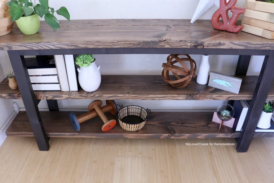 Handmade Modern Rustic Console Table, Make Your Own Pottery Barn Inspired Console Table, MyLove2Create For Bekob