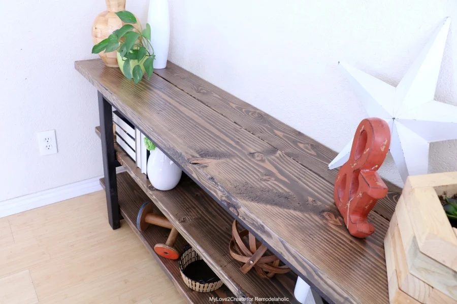 Handmade Modern Rustic Console Table, Console Table walkthrough, MyLove2Create