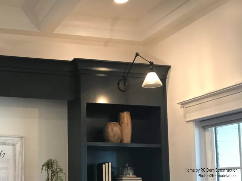 Extension Arm Built In Lighting In Modern Home Office RC Dent Construction And Remedy Furniture And Design Utah Valley Parade Of Homes Featured On Bekob