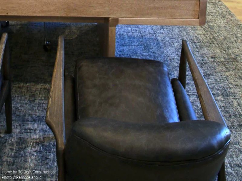 Leather And Wood Office Chair In Modern Home Office RC Dent Construction And Remedy Furniture And Design Utah Valley Parade Of Homes Featured On Bekob