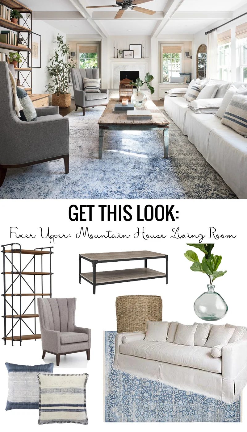 Get This Look: Fixer Upper Mountain House Living Room