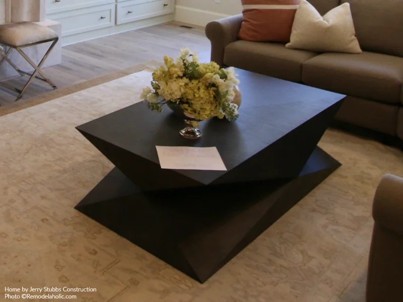 Dark Wood Faceted Coffee Table Jerry Stubbs And Tique And Co 2018 Utah Valley Parade Of Homes Featured On Bekob