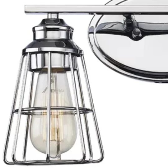 Bathroom Vanity Light Fixtures Under $85, Image Shows Silver Metal Might Fixture