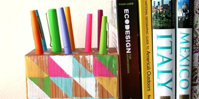 Make a Modern Wall Hanging Pen Holder