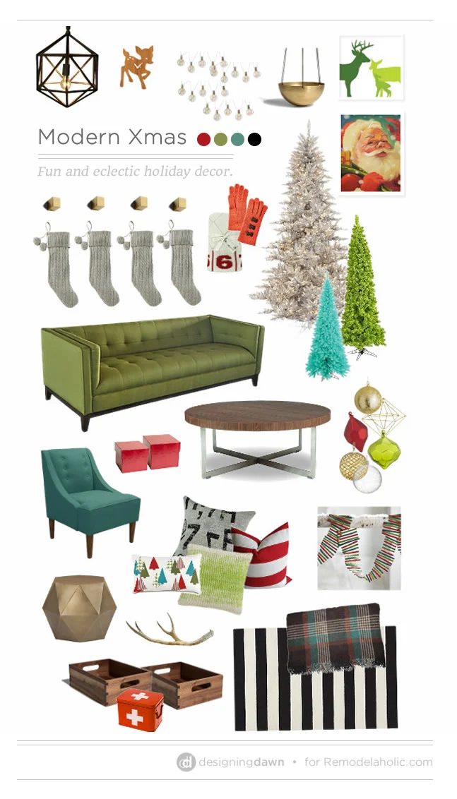 Modern Xmas: fun and eclectic holiday decor | DesigningDawn @Bekob