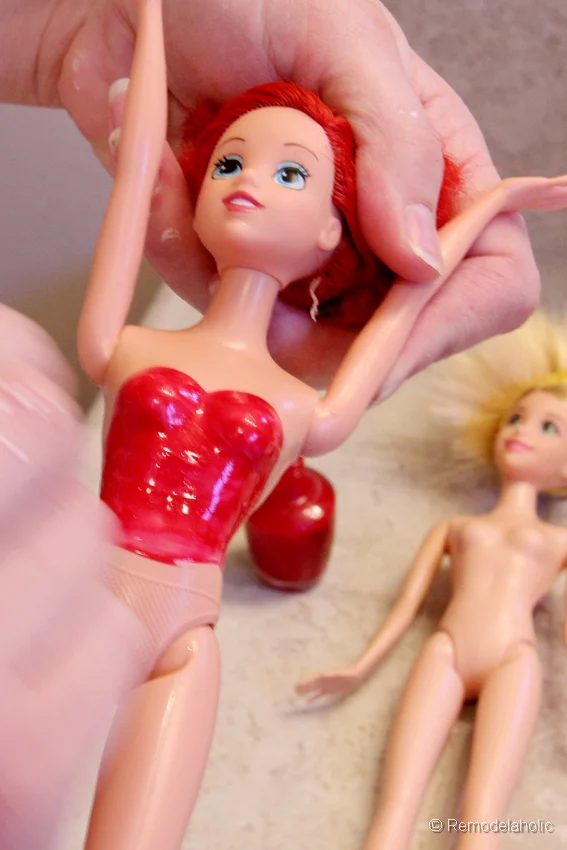 Modest Barbie Swimming suits with Nail polish