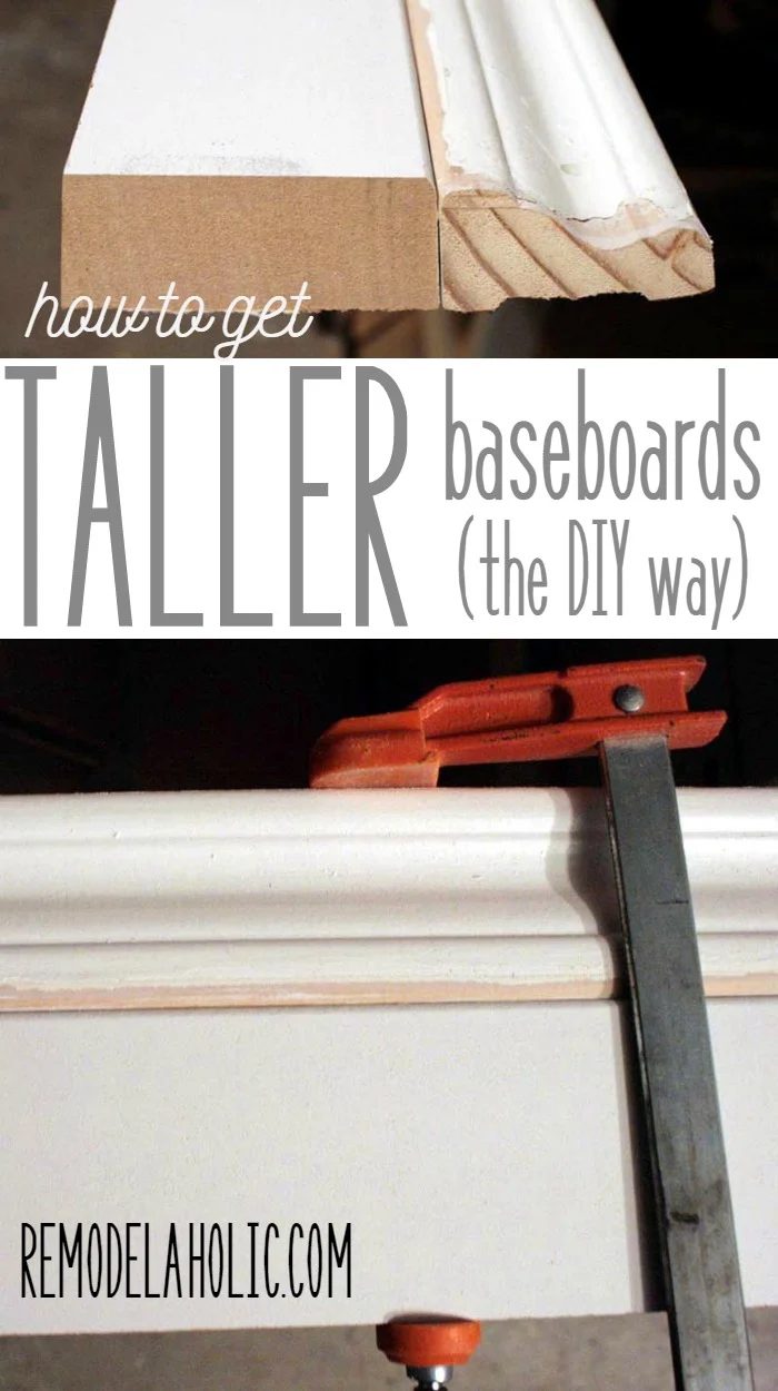 straightforward way to Handmade taller baseboards, using your existing trim - as little as 20 cents per foot @Bekob