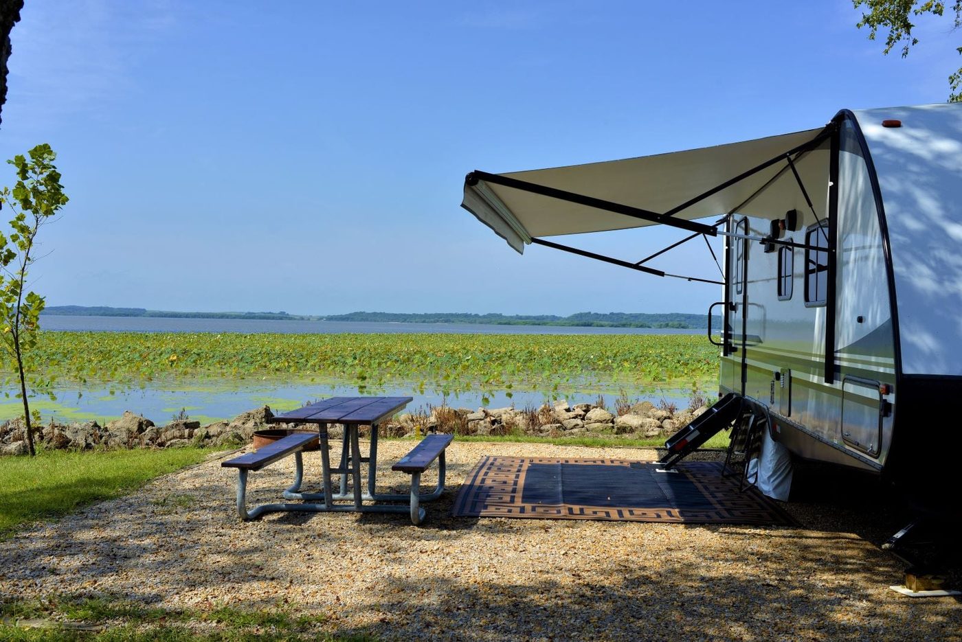 Camper Accessories Outdoor Rug Shutterstock 1652096158