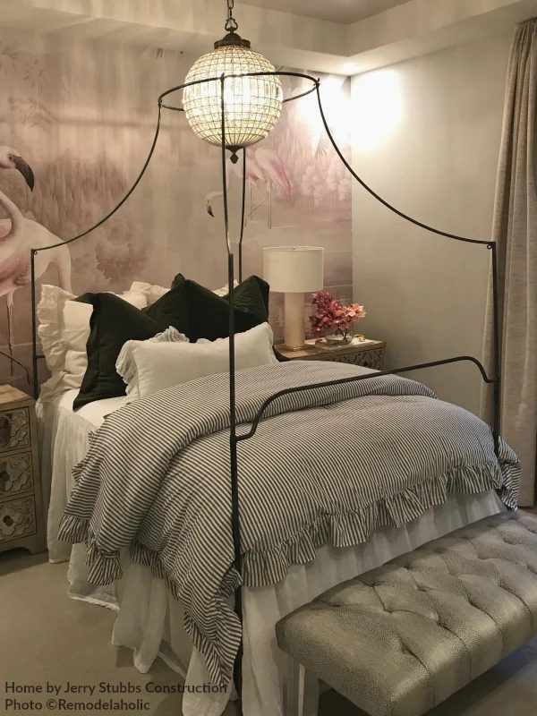 Modern Transtional Style Home, direct Metal Four Poster Bed In Girls Bedroom Jerry Stubbs And Tique And Co 2018 Utah Valley Parade Of Homes Featured On Bekob