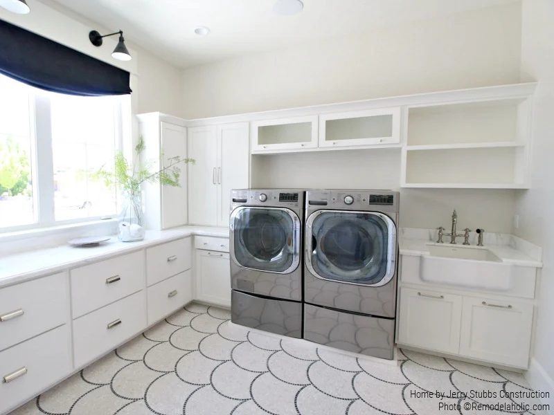 Get This Look: Modern Transitional Style Laundry Room