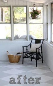 guest painted concrete floor