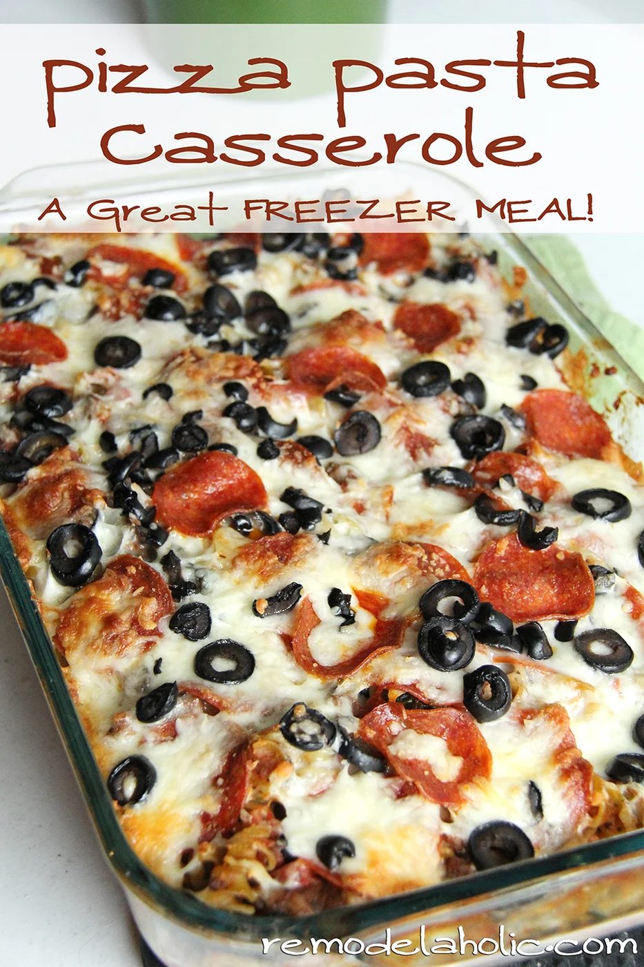 Pizza Pasta Casserole Recipe @Bekob #pizza #pasta #casserole #freezer_meal 2