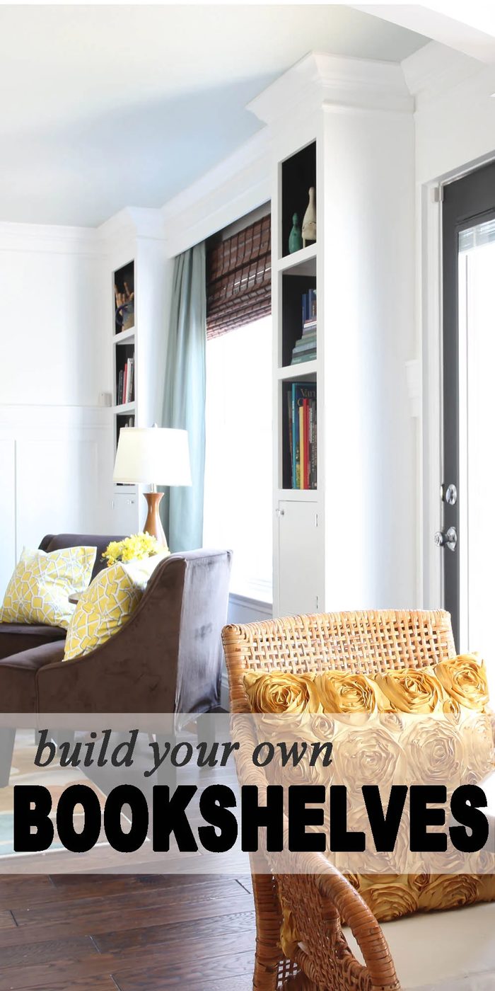 pin button built-in bookshelves