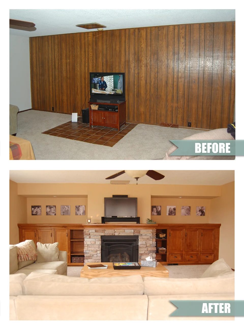Fireplace Wall Before