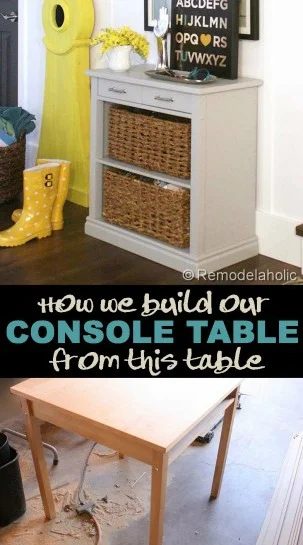 build a storage console table