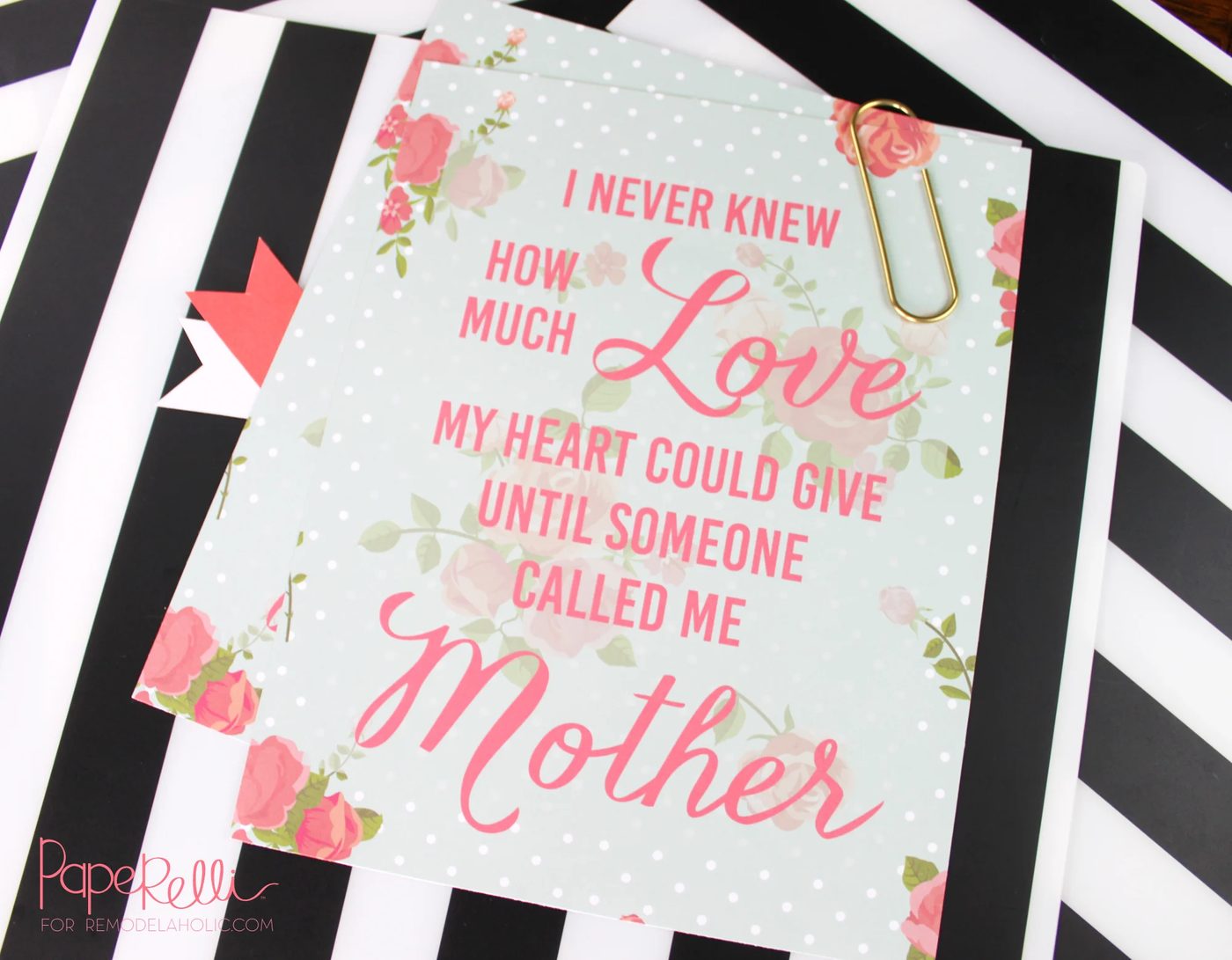 Free Mother's Day Printable Quote by Paperelli @Bekob