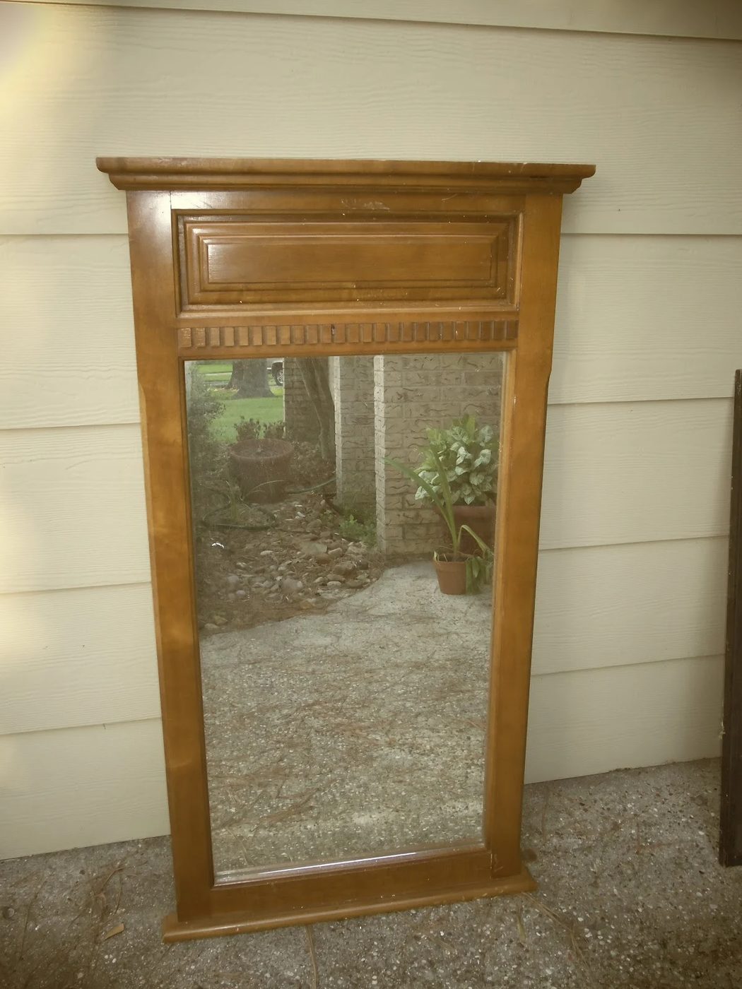 mudroom bench thrift store mirror