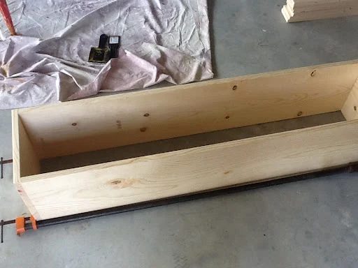 building cubby frame for mudroom bench