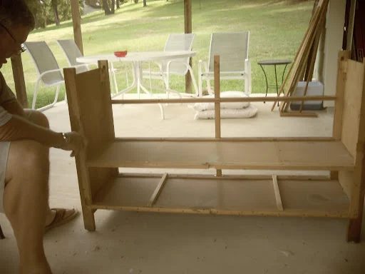 dresser structure of the mudroom bench