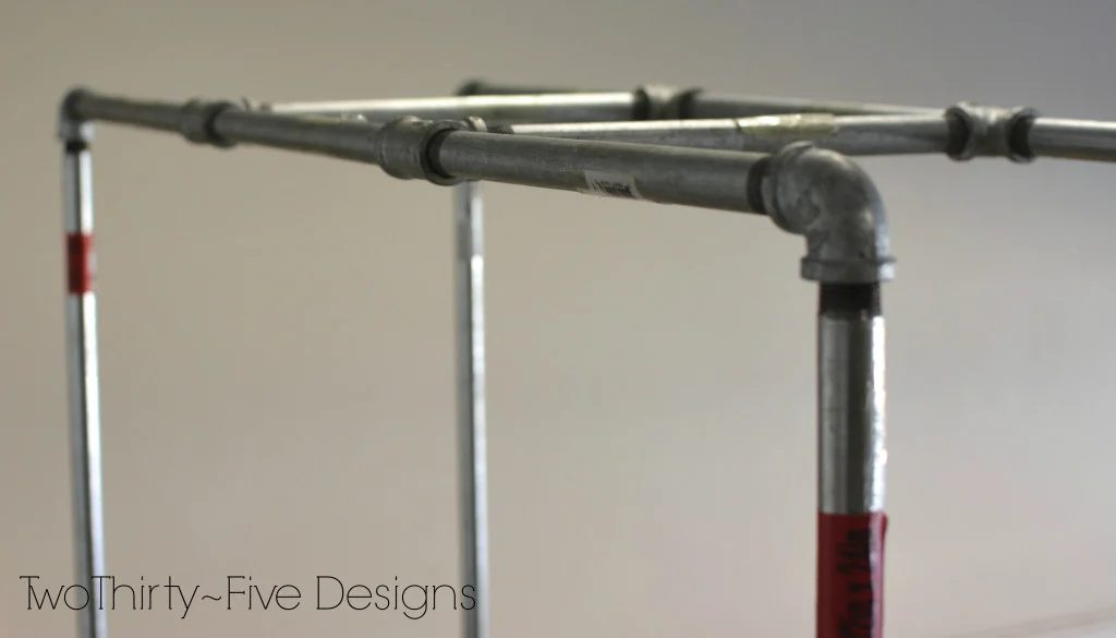 how to build a pipe frame for a mudroom locker system 09, Two Thirty Five Designs on Bekob