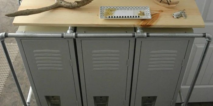 Industrial Style Mudroom Locker System
