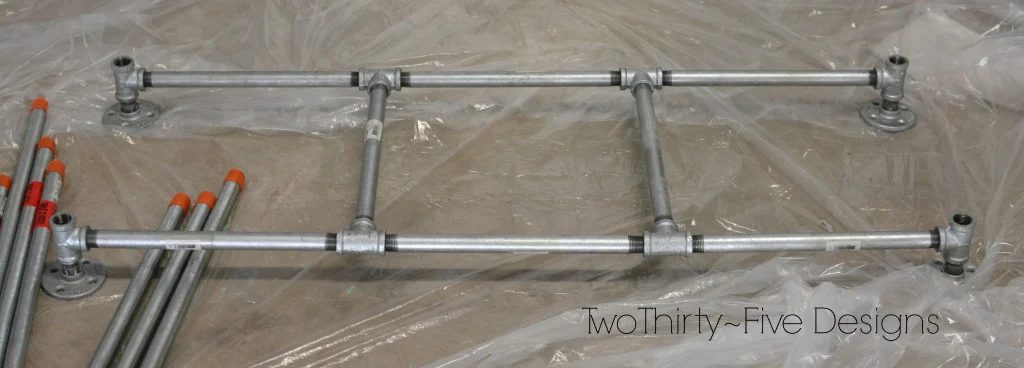 how to build a pipe frame for a mudroom locker system 05, Two Thirty Five Designs on Bekob
