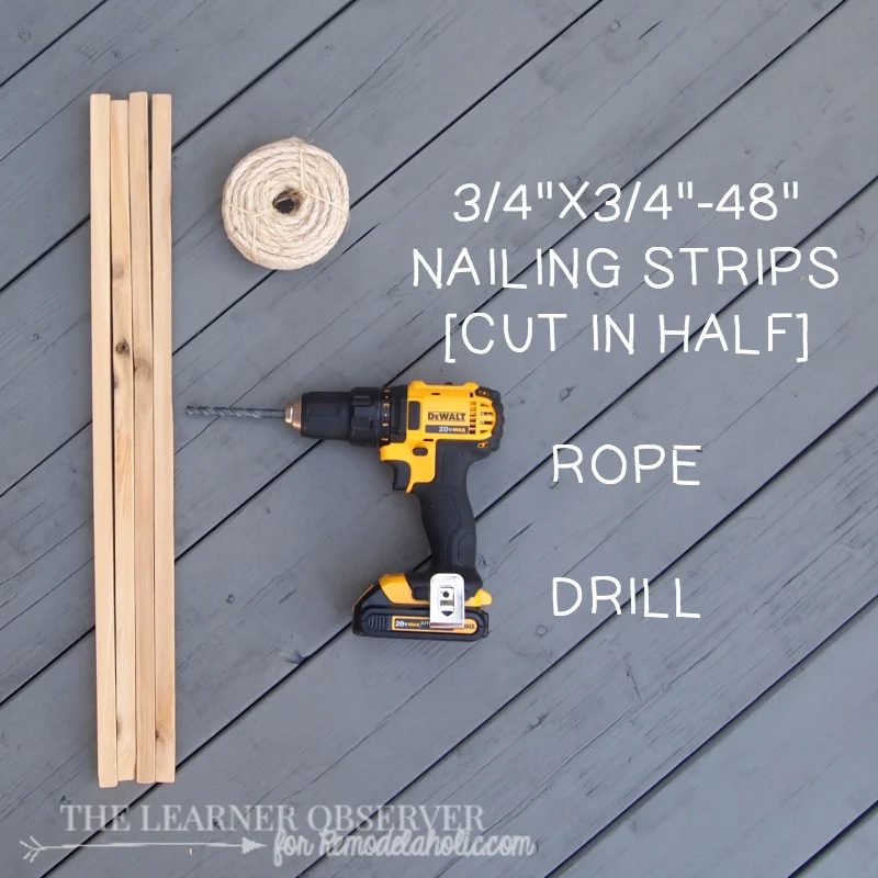 Using just rope and some 1x1 wood you can make a great towel or blanket rack in 15 minutes! Via The Learner Observer for Bekob.com