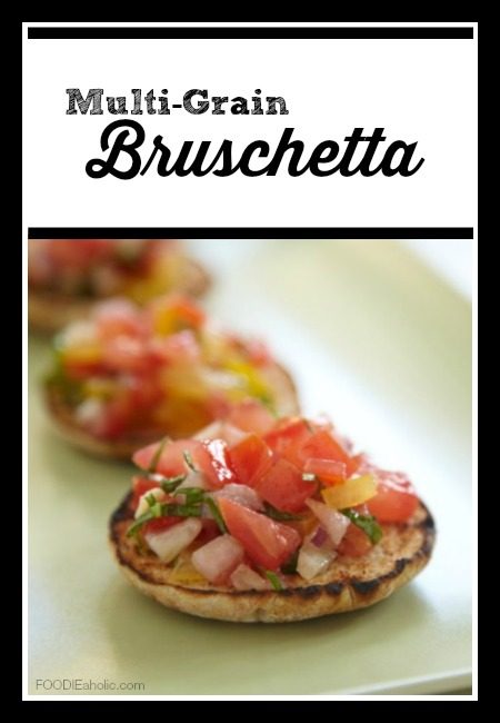 Multi-Grain Bruschetta | FOODIEaholic.com #recipe #cooking #appetizer #bruschetta #multigrain #tomatoes