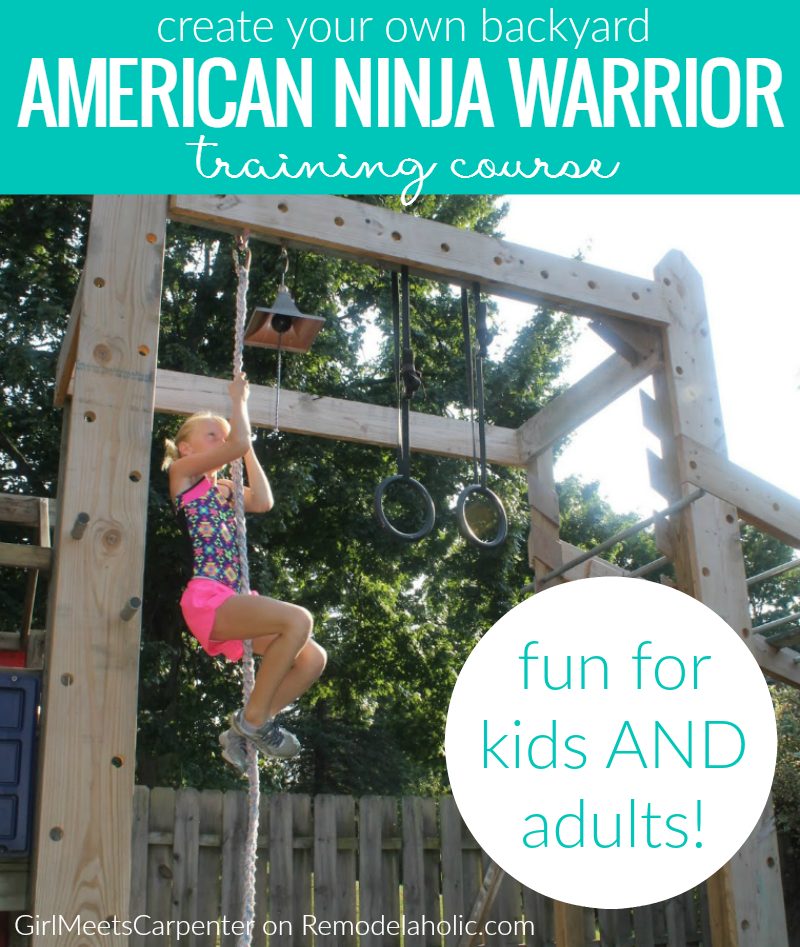 Whether you're training to compete or just want to increase your fitness, you can do it in a fun way with the whole family on this Handmade backyard American Ninja Warrior style tr