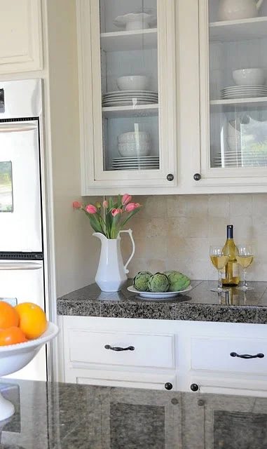 20 Glass panel kitchen cabinets, Handmade walkthrough, by My Uncommon Slice of Suburbia featured on @Bekob