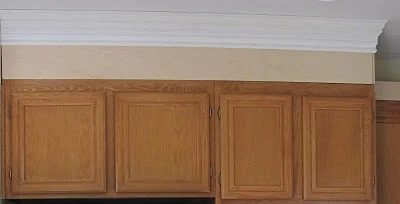 11 Crown molding added to kitchen cabinets, by My Uncommon Slice of Suburbia featured on @Bekob