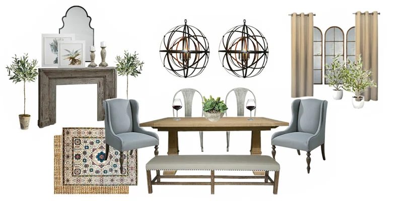 A Napa Inspired Dining Room: Old World Meets Modern