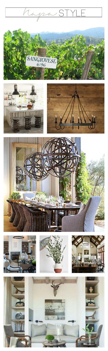 Learn to create a luxe feeling in your own home in a Napa inspired dining room: an earthy, old world feel with a slightly modern touch.