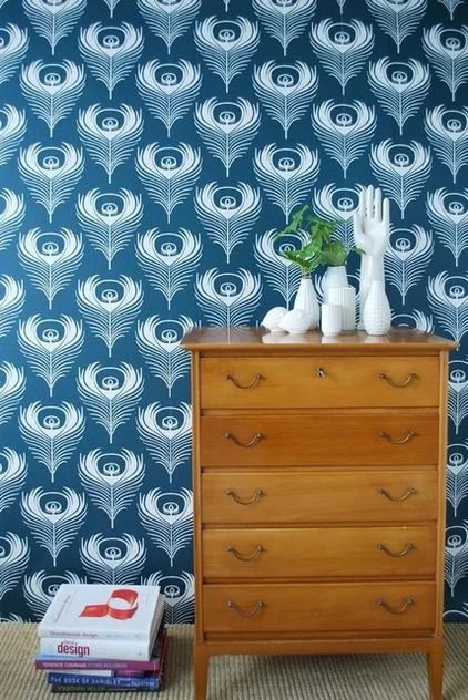 Houzz peacock wallpaper
